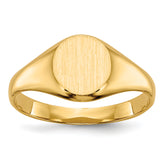 14k Childs Closed Back Signet Ring